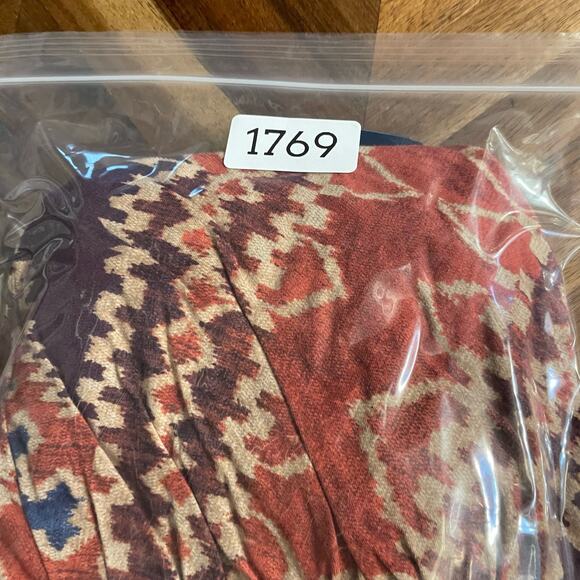 Chaps Skirt Southwestern Tiered Midi Sz Petite Small Pullon NO SLIT Modest New‎ - Picture 6 of 6